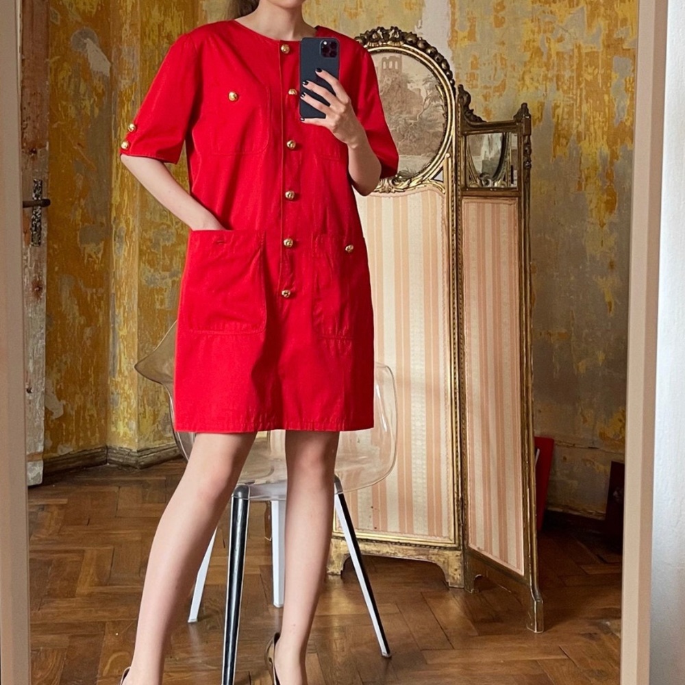 SALE 💃 Valentino Red Oversized Mini Dress - Auth